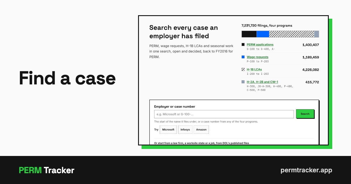 Search Every DOL Case | PERM Tracker