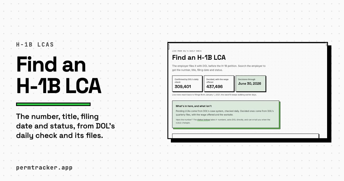 LCA Case Search | PERM Tracker