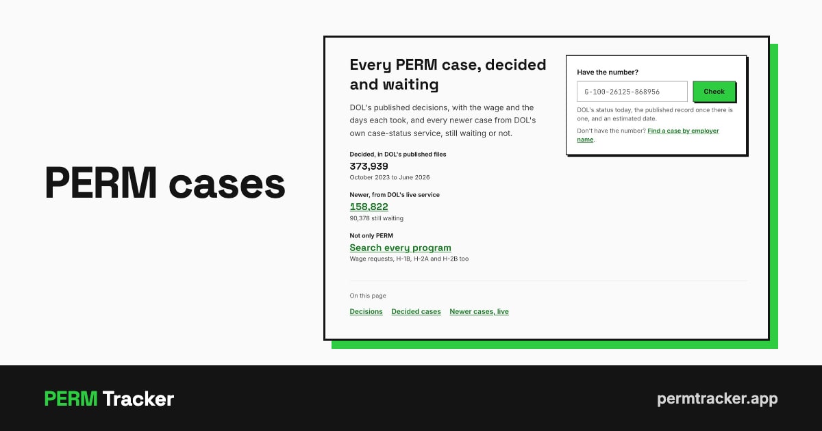 PERM Case Search | PERM Tracker