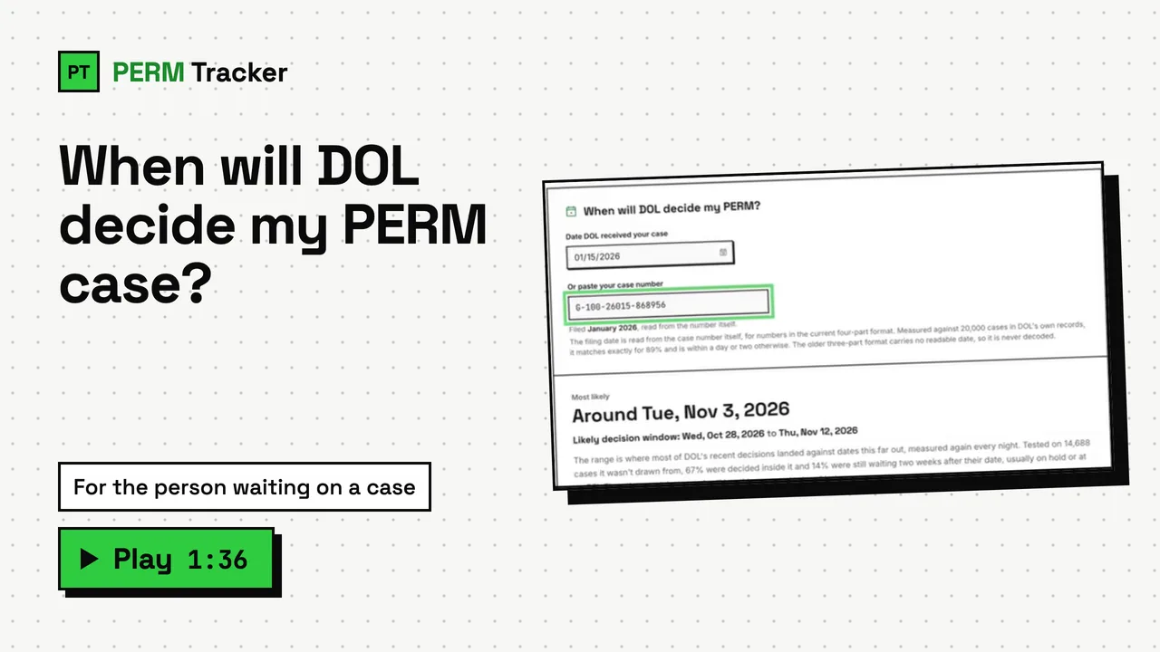PERM Tracker: Free PERM Case Status and Processing Times